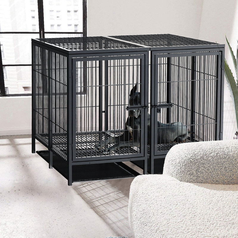 Tucker Murphy Pet™ 52 Inch Dog Crate With Divider Panel, Heavy Duty Pet